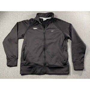 Speedo Active Jacket Mens Black Long Sleeve Full Zip Size S LEGACY DIVING LOGO